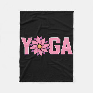Couverture Polaire Fleur de Lotus de Yoga Minimaliste Simple