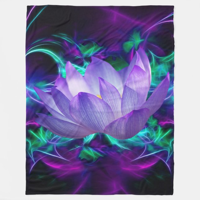 Couverture Polaire Fleur de lotus pourpre et sa signification (Devant)