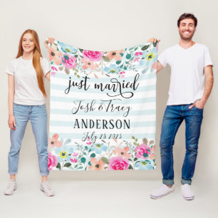 Couverture Polaire Fleur de menthe juste marié