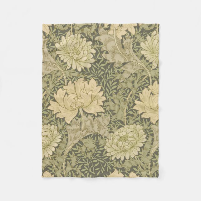 Couverture Polaire Fleur de Sauge Chrysanthème de William Morris (Devant)