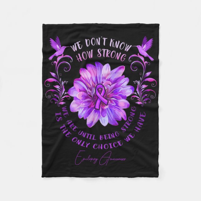 Couverture Polaire Fleur de sensibilisation à l'épilepsie Nous ne sav (Devant)