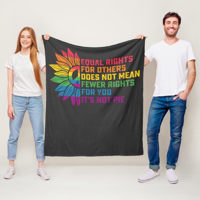Couverture Polaire Fleur de soleil de fierté LGBT Égalité des droits  (En situation)