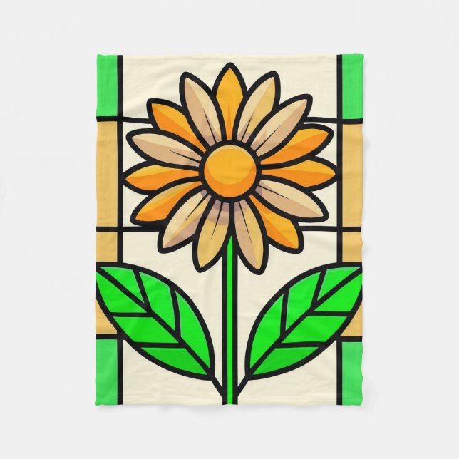 Couverture Polaire Fleur de verre tendu (Devant)