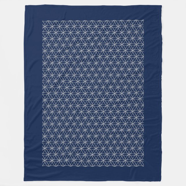 Couverture Polaire Fleur de vie / Blume des Lebens - argent motif (Devant)