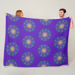 Couverture Polaire Fleur De Vie - Mandala Indien 3
