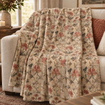 Fleur de Watercolor Rouille Vintage William Morris