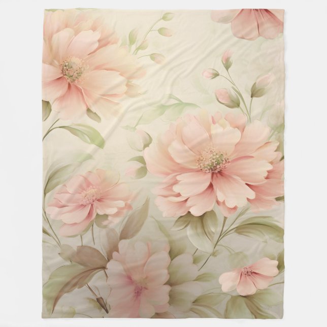 Couverture Polaire Fleur douce (Devant)