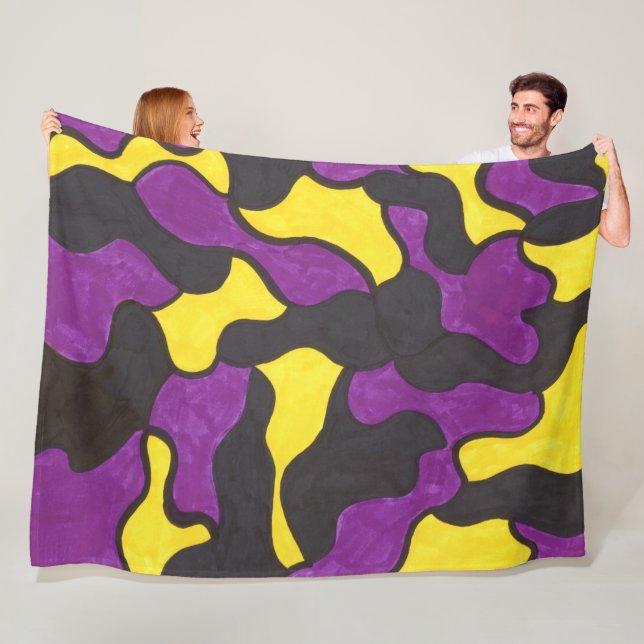 Couverture Polaire Fleur en verre (En situation)