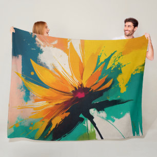 Couverture Polaire Fleur énigmatique – Une danse de couleur et de mou