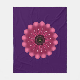 Couverture Polaire Fleur Fantastique Rose Luminescente Fleur Floral