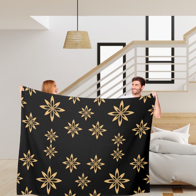 Couverture Polaire Fleur foetale géométrique étoilée (Créateur téléchargé)