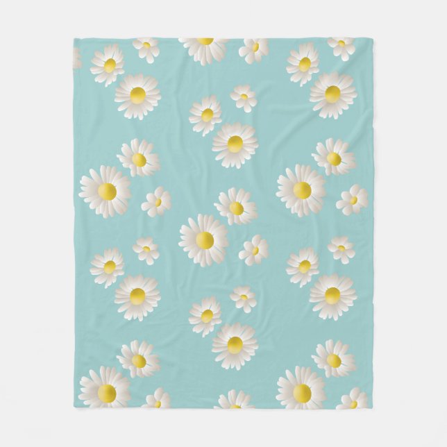 Couverture Polaire Fleur marguerite (Devant)