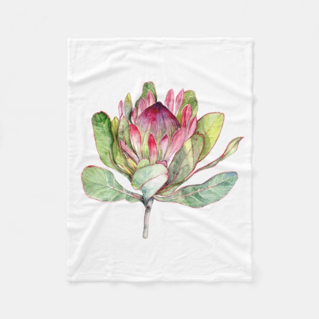 Couverture Polaire Fleur Protea (Devant)