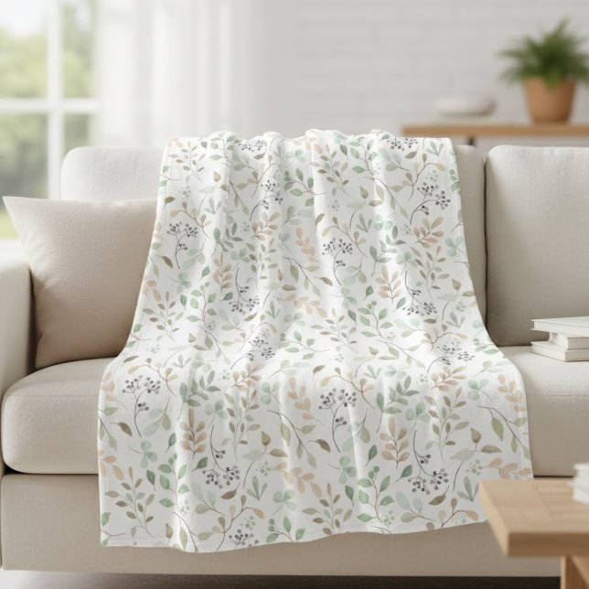 Couverture Polaire Fleur sauvage Boho  (Créateur téléchargé)