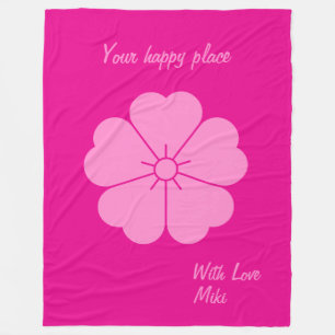 Couverture Polaire Fleur simple géométrique minimaliste moderne perso