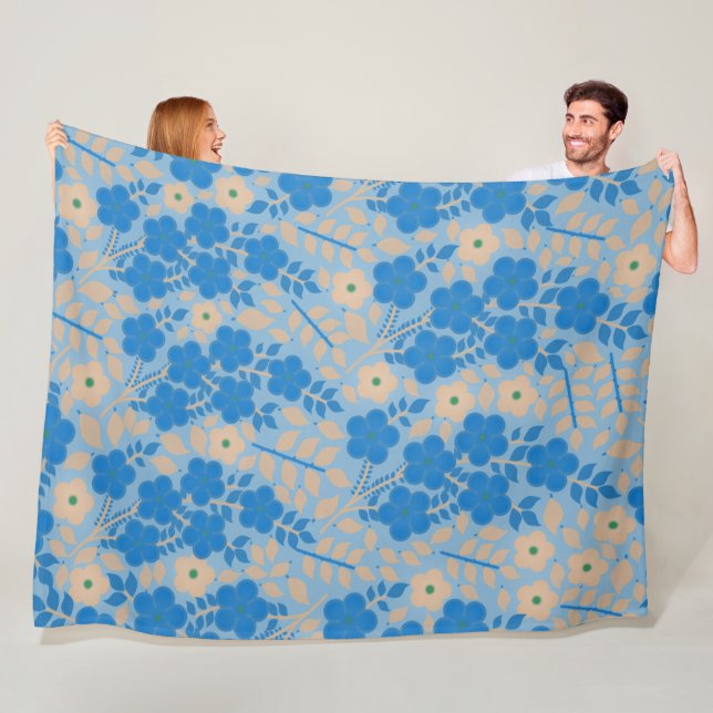 COUVERTURE POLAIRE FLEURS (En situation)