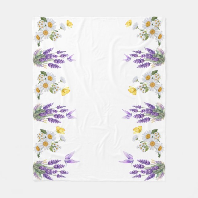 Couverture Polaire Fleurs (Devant)