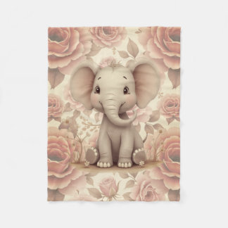 Couverture Polaire Fleurs au pastel doux