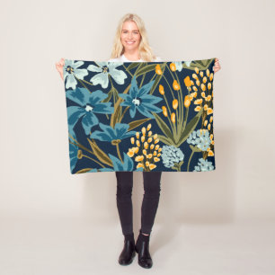 Couverture Polaire Fleurs colorées Aquarelle tendance