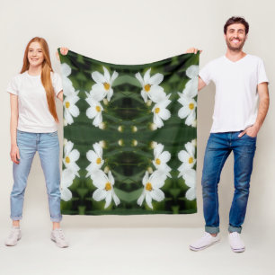 Couverture Polaire Fleurs Cosmos Et Motif De La Nature Des Abeilles