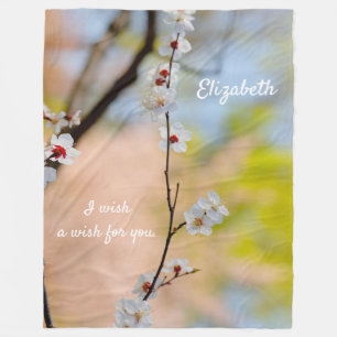 Couverture Polaire Fleurs d'abricot japonaises majestueuses