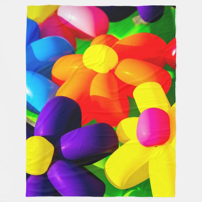 Couverture Polaire Fleurs de ballons de jouets (Devant)