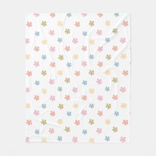 Couverture Polaire Fleurs de bébé Blanche polaire (Devant)