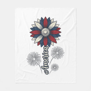 Couverture Polaire Fleurs de feu d'artifice vectoriel de conception p