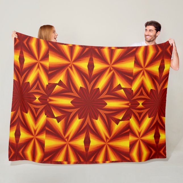 Couverture Polaire Fleurs de feu de Bohême 25 (En situation)