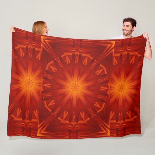 Couverture Polaire Fleurs de feu de Bohême 261 (En situation)