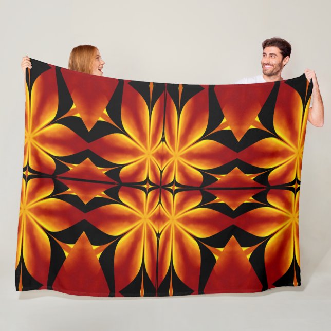 Couverture Polaire Fleurs de feu de Bohême 92 (En situation)
