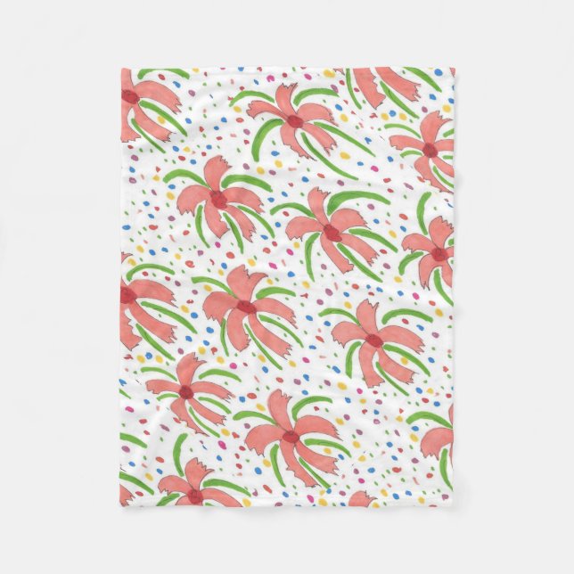 Couverture Polaire Fleurs de Fiesta tropicales (Devant)