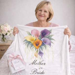 Couverture Polaire Fleurs de lys calla pour la mère de la mariée Cade
