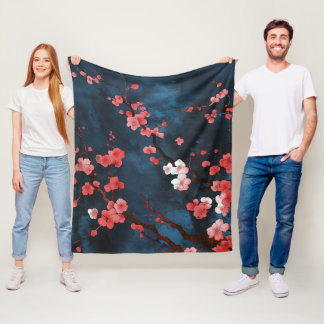 Couverture Polaire Fleurs de minuit