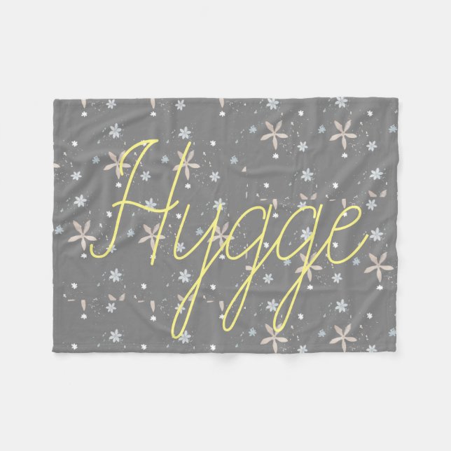 Couverture Polaire Fleurs De Neige Hygge (Devant (Horizontal))