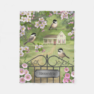 Couverture Polaire Fleurs de poulet Ferme victorienne