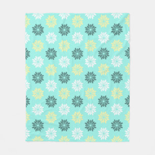 Couverture Polaire Fleurs de Seahorse Aquamarine Fleece Blanket