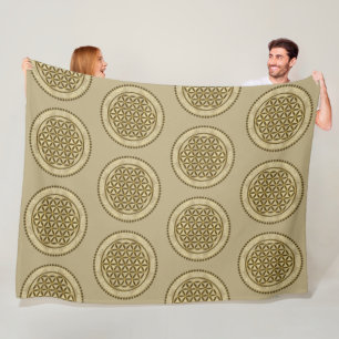 Couverture Polaire FLEURS DE VIE - Symbole de géométrie sacrée Art 2