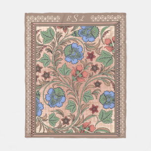Couverture Polaire Fleurs et dentelles côtières Art nouveau - Monogra