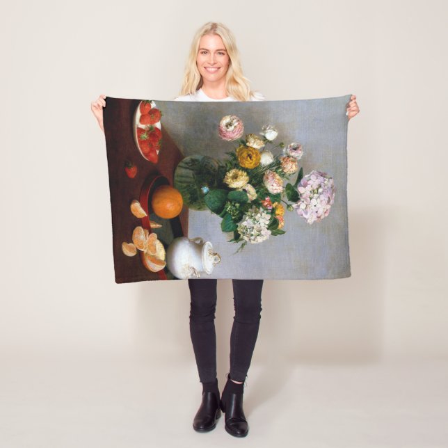 Couverture Polaire Fleurs et fruits, Henri Fantin-Latour (En situation)