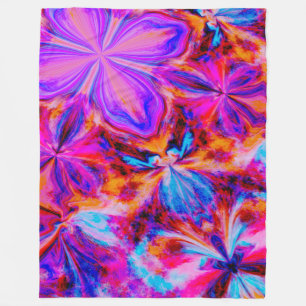 Couverture Polaire Fleurs et papillons en Abstrait