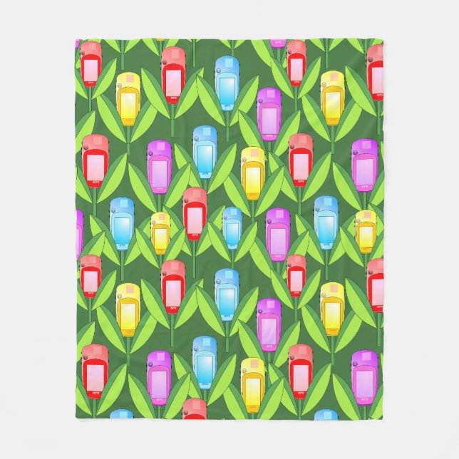 Couverture Polaire Fleurs GPS (Devant)