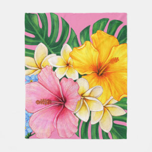 Couverture Polaire Fleurs grandes et lumineuses 