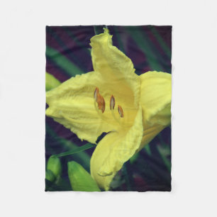 Couverture Polaire Fleurs jaunes