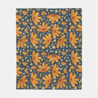 Couverture Polaire Fleurs Luxe Jaunes