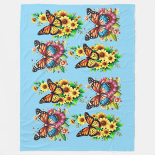 Couverture Polaire Fleurs pour les cœurs gentils et purs et les amour