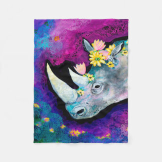 Couverture Polaire Fleurs pour Rhino