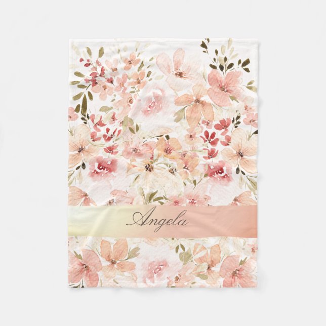 Couverture Polaire Fleurs printanières en fleurs (Devant)