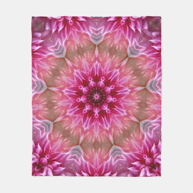 Couverture Polaire Fleurs roses en fleurs  (Devant)