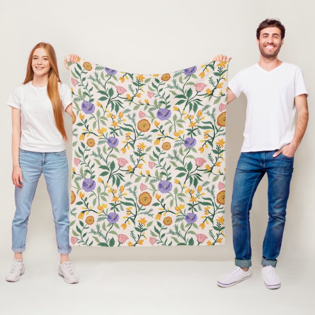 Couverture Polaire Fleurs sauvages (En situation)